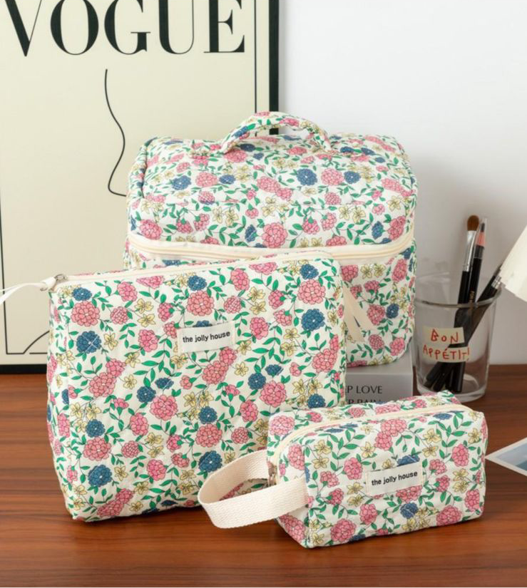 Floral Make up Pouches Set