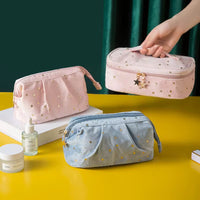 Beauty Halo Glitter Velvet Cosmetic Bag