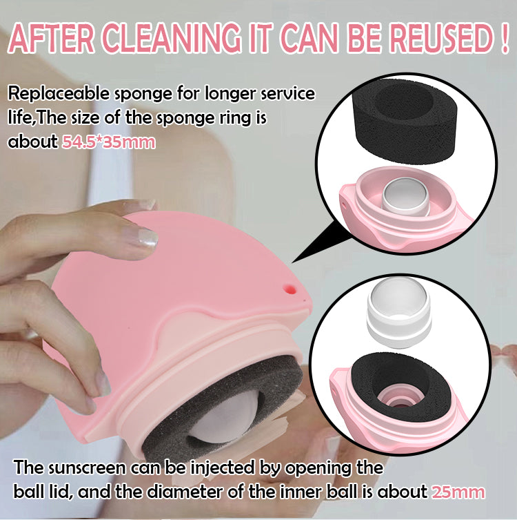 SmoothGlide Silicone Sunscreen Roll Applicator