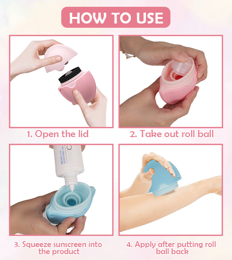 SmoothGlide Silicone Sunscreen Roll Applicator