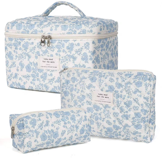 Floral Make up Pouches Set