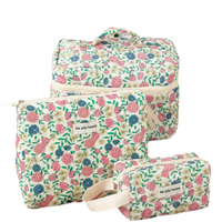 Floral Make up Pouches Set