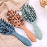 100% Bio-Friendly Detangler leaf Hair Brush