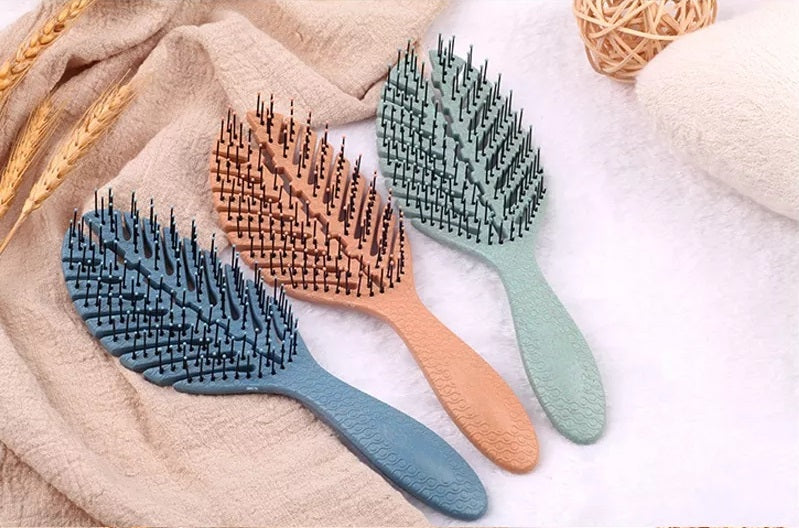 100% Bio-Friendly Detangler leaf Hair Brush