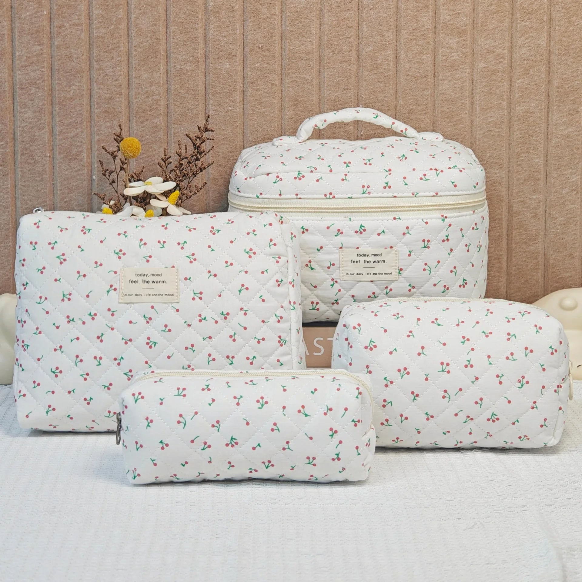 Floral Make up Pouches Set