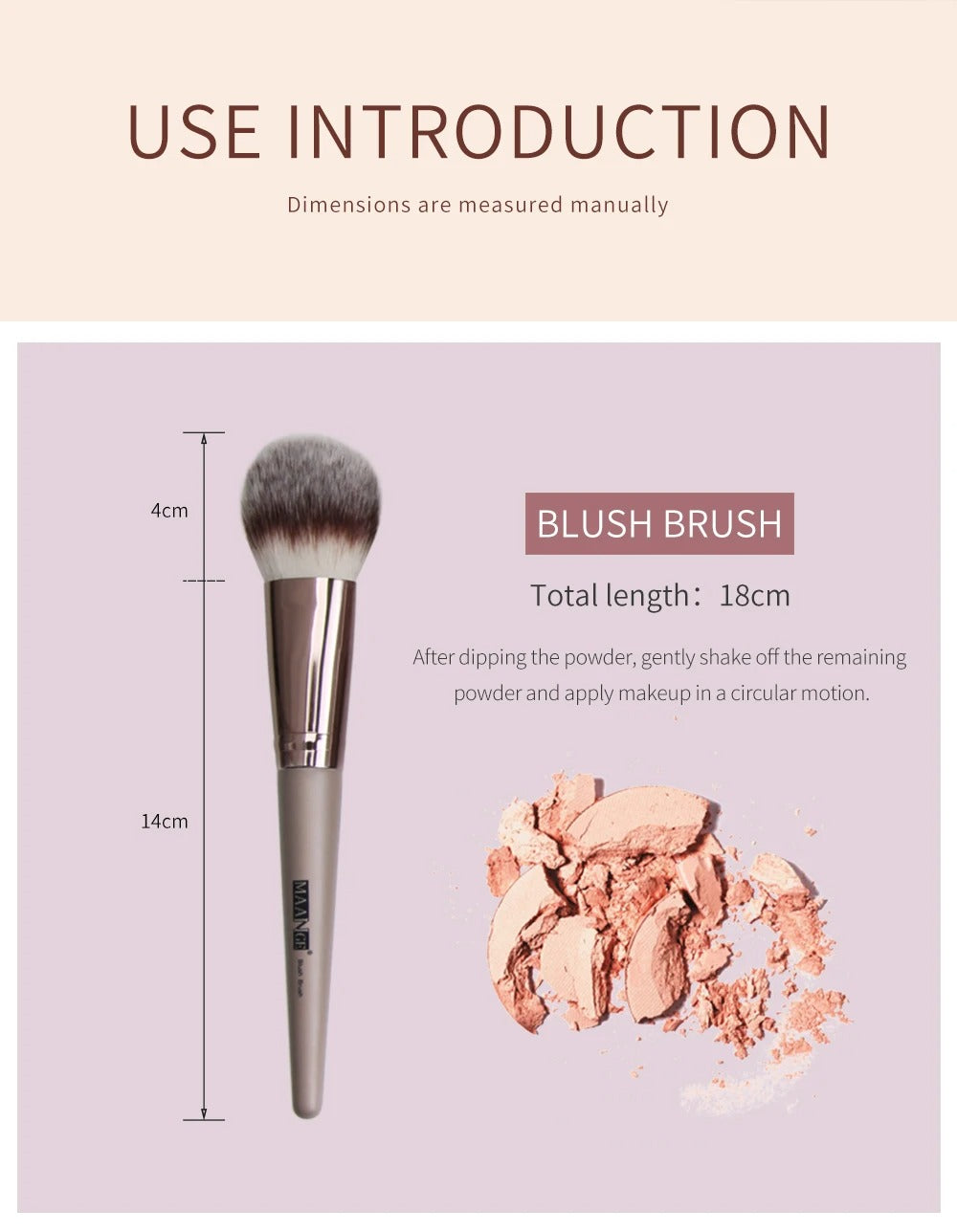 A. MAANGE Pink Make Brushes - Set of 18 Pcs