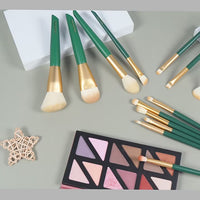 A. MAANGE Golden Eclipse Makeup Brushes - Set of 14 Pcs