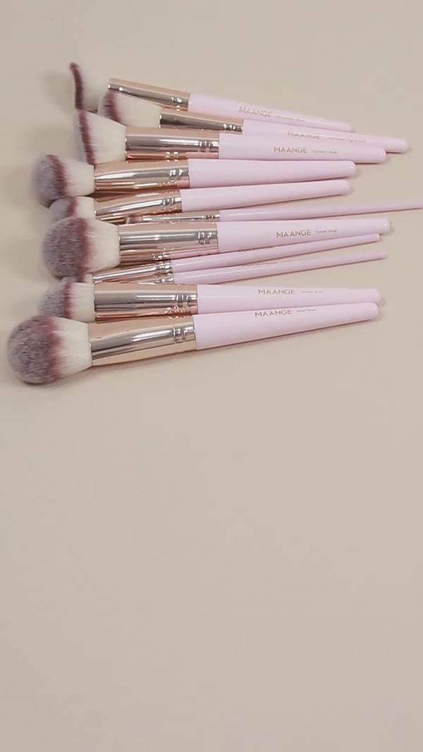 A. MAANGE Pink Make Brushes - Set of 18 Pcs