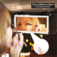 LED Car vanity Rechargeable Make-up Mirror