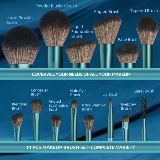 A.Turquoise Halo Makeup Brushes