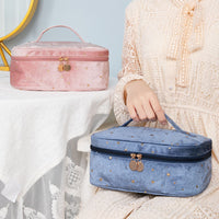 Beauty Halo Glitter Velvet Cosmetic Bag