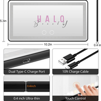 LED Car vanity Rechargeable Make-up Mirror